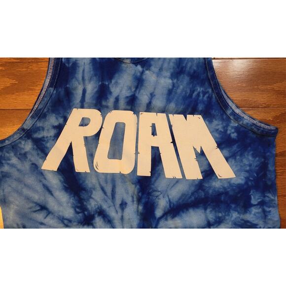 Colortone Tie Dye Shirt Sleeveless V Neck With Word ROAM Size S - Picture 4 of 8
